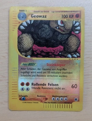 Geowaz 49/165 Expedition Reverse Holo Deutsch WOTC 2002 Pokémon Karte – selten - Bild 1 von 2