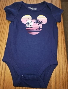 Disney Bebé 9 Meses Mickey Mouse Tropical Playa Tema Snap Body ¡Tan Divertido! - Imagen 1 de 4