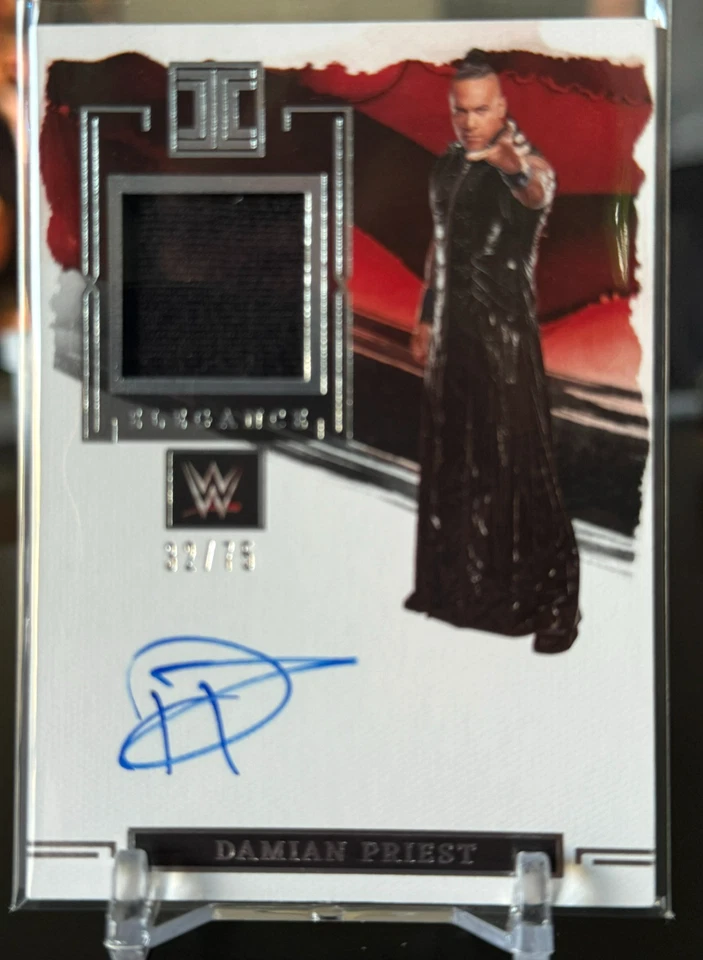 2023 Panini Impeccable Damian Priest Patch Auto EM-DPR /75 - Image 1 of 2