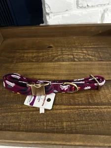BOOTS & BARKLEY EXTRA-LARGE DOG COLLAR DEEP PINK FLORAL DESIGN - Picture 1 of 3