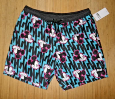 MENS NEFF DISNEY MICKEY MOUSE SWIM BOARD SHORTS SIZE LRG NWT - Image 1 of 2