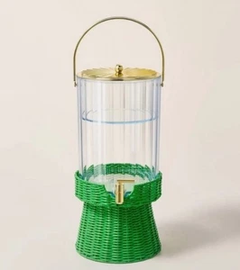 Acrylic Beverage Dispenser with Woven Stand Green 💚 kate spade new york - Picture 1 of 5