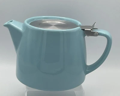 FORLIFE Stump Teapot with Stainless Steel Lid and Infuser 18 oz. Tourquoise - Image 1 of 4