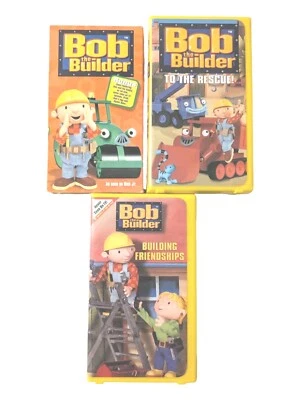 Bob The Builder-Lot Of 3 (VHS) To The Rescue, Building Friendships, As Seen On N - Image 1 of 2