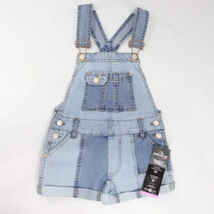 Jordache Youth Girls Relaxed Fit Shortall Short Overalls Blue Denin Size XS 4-5 - Picture 1 of 5