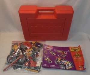 ๐ฅ Vintage Red Knex Storage Box Case W/ 1 lb Mixed Pieces & 20 Manual builds F/S - Picture 1 of 11