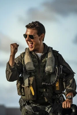 Dark Smoke Lens Top Gun Maverick Silver Frame Aviator Sunglasses Aviators - Image 1 of 4