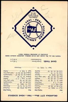 Lou Brock Billy Williams Ernie Banks JSA Signed by 3 1964 Cubs Red Sox Program - Image 1 of 3