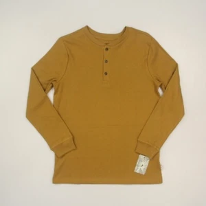 Tommy Bahama Boy's Henley T-Shirt Size XXL (16) Mustard Long Sleeve NWT - Picture 1 of 8