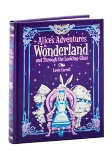 ❤️Alice’s Adventures in Wonderland & Through The Looking Glass Leather Bound NEW - Picture 1 of 3