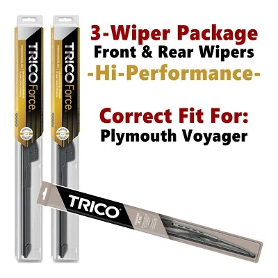 Wipers 3-pk Hi-Performance fits 1984-1990 Plymouth Voyager - 25180x2/30160 Foto 1 de 4