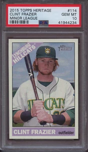2015 Topps Heritage Minor League 114 Clint Frazier PSA 10 Gem Mint Pop 8 - Picture 1 of 1