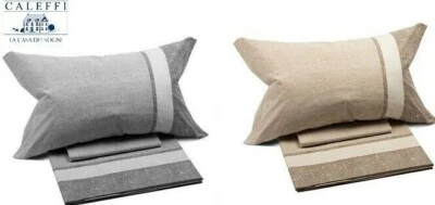 LENZUOLA CALEFFI COMPLETO MATRIMONIALE 100% COTONE STILE BORBONESE SCONTATISSIMO - Immagine 1 di 4
