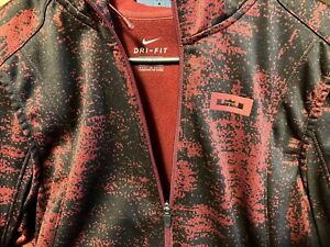 Bluza z kapturem męska Nike Dri-Fit LBJ LeBron James Maroon czarna z nadrukiem cyfrowym rozmiar L