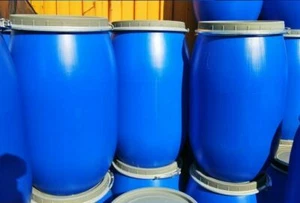 Fass Kunststofffass Lebensmittelfass Regenfass Deckelfass Wasserfass Tonne Blau - Bild 1 von 11