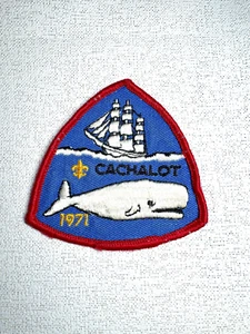 Parche vintage usado BSA Camp Cachalot 1971 barco ballena blanca markystore - Imagen 1 de 2