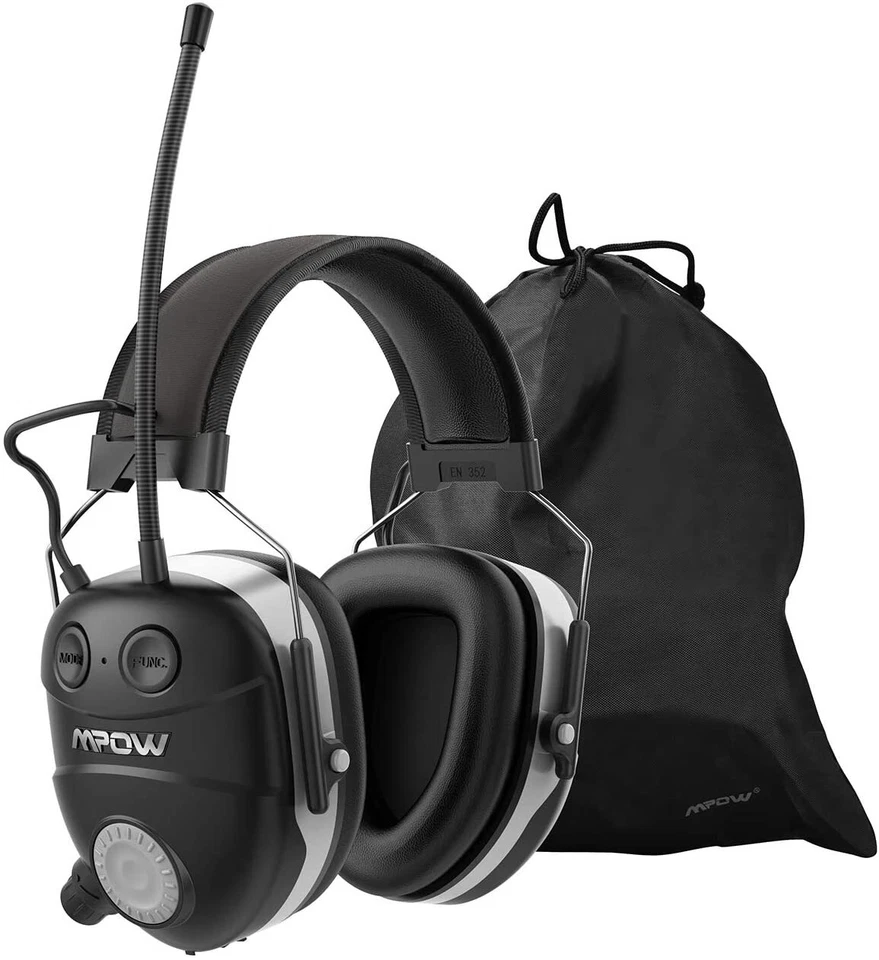 Radio AM/FM Mpow NRR 29dB Reducción de Ruido Disparo Bluetooth Ear Muff Protección Foto 1 de 4