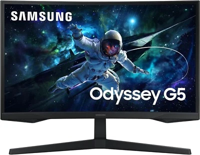 Samsung 27" Odyssey G55C QHD 165Hz 1ms(MPRT) Curved Gaming Monitor - Image 1 of 4
