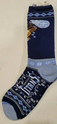NFL Tennessee Titans Ugly Sweater Socks, New (SWEATER STRIPE) Cover