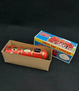 VINTAGE OVERLAND EXPRESS TIN TOY TRAIN  - WORKS GREAT! - Picture 1 of 8