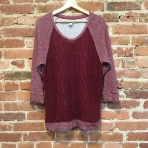 Lucky Lotus Mixed Media Raglan Sweater - Picture 1 of 4