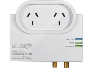 Monster Power HTS 210 PowerCenter Power Protection Filter Home Theatre Brand New - Picture 1 of 2