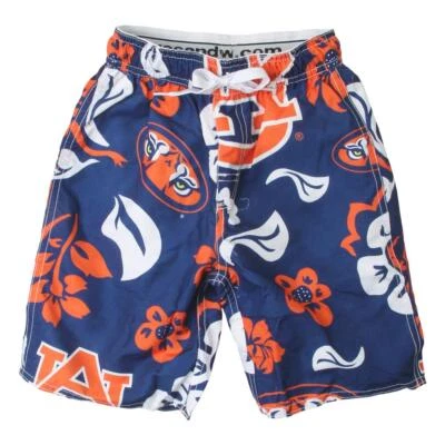 Youth Auburn University Tigers Swim Trunks Boys Floral Swim Shorts - Image 1 of 4