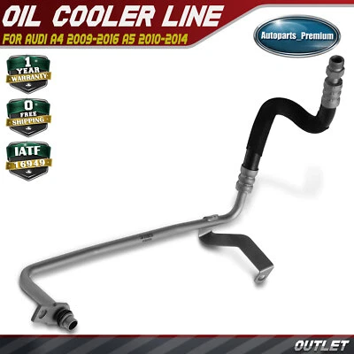 Outlet Automatic Transmission Oil Cooler Hose for Audi A4 2009-2016 A5 2010-2014 - Image 1 of 4