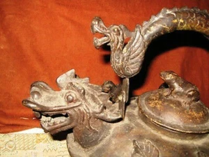 Bronze Antique Chinese Ornamental Ceremonial teapot in excellent condition - Picture 1 of 19