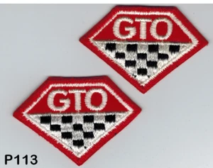 GTO Vintage 1960's Sew On Patches 2PC   Hot Rod Rat Rod Cool   GTO - Picture 1 of 1