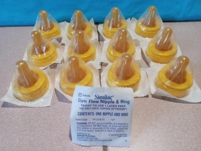 13 PEZONES Y ANILLOS DESECHABLES SIMILAC FLUJO LENTO listos para usar sin látex EXP 5/28 Foto 1 de 3