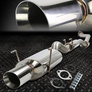 4"OVAL MUFFLER TIP CATBACK EXHAUST SYSTEM FOR 02-06 ACURA RSX DC5 TYPE-S VTEC - Picture 1 of 5
