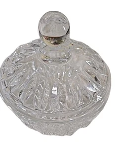 Plato de caramelo Gorham de colección con tapa ~ patrón de althea ~ cristal de plomo completo ~ Alemania Occidental ~ - Imagen 1 de 9