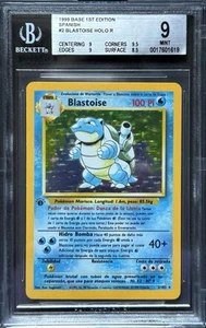 1999 Pokemon SPANISH 1st Edition Base Set Blastoise Holo 2/102 BGS 9 - Picture 1 of 2