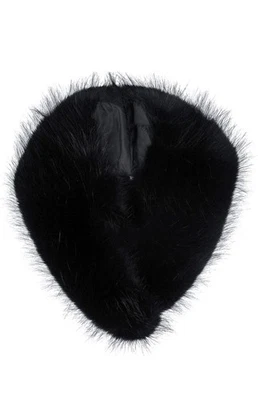 Detachable Faux Fur Collar Scarf Black Foto 1 de 4