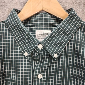 Camisa Deportiva LL Bean Kennebunk Hombres XL Ligeramente Ajustada Verde Cuadros Academia Informal - Imagen 1 de 14