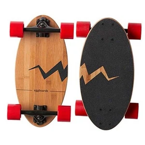 Mini Longboard Das Original. Tragbares Bambus Bambus Deck 19 x 9" Street Red - Bild 1 von 7