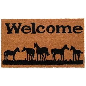 120291729 Horses Welcome 17"x29" Coir with Vinyl Backing Doormat - Picture 1 of 6
