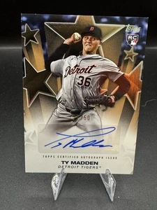 Ty Madden 2025 Topps Series 2 #BSA2-TMA Baseball Stars Auto Gold RC/50 Tigers - Foto 1 di 3