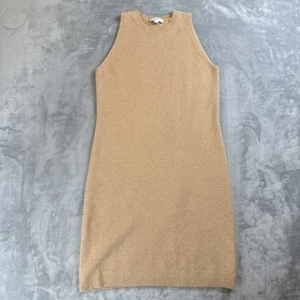 Vince Women's Small Sleeveless Sweater Dress Brittle Brown Wool Blend 37" Length - Picture 1 of 8