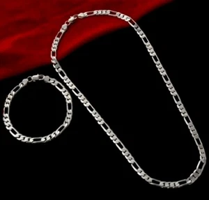 Panzerkette + Armband 925 Sterling Silber Kette Perfektes Geschenk - Bild 1 von 3