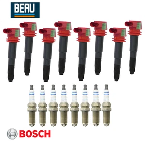OEM Ignition Coil + Spark Plug (8sets) Beru for Porsche Cayenne Panamera GTS S - Picture 1 of 2