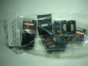 10x Relay 12V 2xUM 250V 5A EBERLE MZ/K-18-C Bv1168 #11-10C#209b - Picture 1 of 7