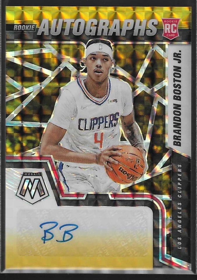 2021-22 Mosaic SSP BLACK GOLD Auto RC-BRANDON BOSTON JR /8 Choice Rookie RAMBBJ - Image 1 of 2