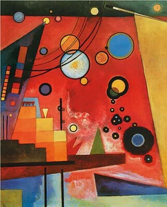 Kandinsky, Wassily Schweres Rot Folienprägung Druck Grösse 60x80 Kunstdruck - Bild 1 von 6