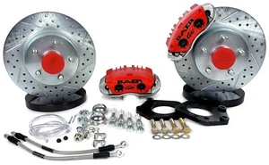 KIT FRENOS DELANTEROS BAER SERIE CLÁSICA 11", MUSTANG 1964-1969, PINZAS ROJAS - Imagen 1 de 1