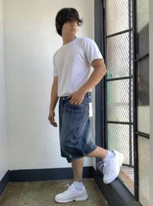 Pantaloncini Uomo Azzure Mid Blue Blast Denim Nuovi con etichette - Foto 1 di 5