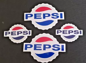 Pepsi Cola Vinyl Grafik Aufkleber x 4 Ideal Kühlschrank Eisfach & Retro-Styling - Bild 1 von 2