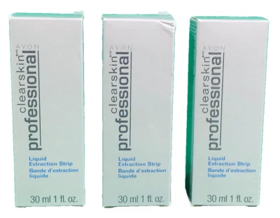 Lote de 3 tiras de extracción líquida profesionales Avon Clearskin 1 fl oz 30 ml Foto 1 de 4