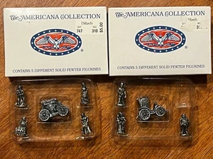 The Americana Pewter 1" Miniatures Liberty Falls AH47 + AH48 Lot of 9 Pieces - Picture 1 of 5
